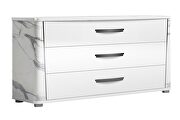 White / gray contemporary sleek style dresser by Status Italy additional picture 2
