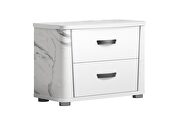 White / gray contemporary sleek style night stand by Status Italy additional picture 2