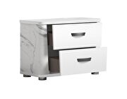 White / gray contemporary sleek style night stand by Status Italy additional picture 3