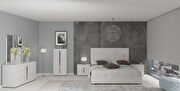 Contemporary European bed w/ lights in headboard additional photo 2 of 6