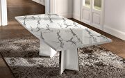 White & gray contemporary high-gloss table w/ extension by Status Italy additional picture 2