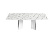 White & gray contemporary high-gloss table w/ extension by Status Italy additional picture 7