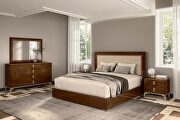 Walnut finish platform bed made in Italy by Status Italy additional picture 2