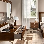 Walnut finish platform bed made in Italy by Status Italy additional picture 11