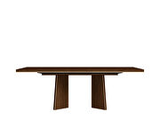 Ultra-modern walnut finish high-gloss family dining table by Status Italy additional picture 7