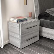 Gray / upholstered headboard modern platform bed made in Italy by Status Italy additional picture 8