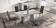 Contemporary glossy gray dining table w/ extension by Status Italy additional picture 6
