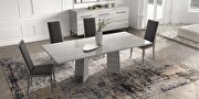 Contemporary glossy gray dining table w/ extension by Status Italy additional picture 7
