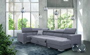 Casual style recliner contemporary sectional w/ bed additional photo 2 of 1