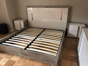 Contemporary white/gray/metallic Italian bed by Status Italy additional picture 15