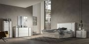Contemporary white/gray/metallic Italian king bed by Status Italy additional picture 2