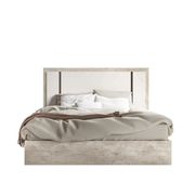 Contemporary white/gray/metallic Italian king bed by Status Italy additional picture 11