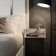 Contemporary white/gray/metallic Italian king bed by Status Italy additional picture 7