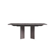 Glossy Italian contemporary table w/ extension in elm finish by Status Italy additional picture 8