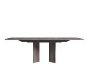 Glossy Italian contemporary table w/ extension in elm finish by Status Italy additional picture 9