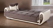 Two-toned brown storage sleeper sofa / sofa bed by Istikbal additional picture 5