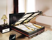 Modern storage brown leather designer bed by Istikbal additional picture 3