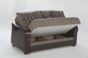 Drastic contemporary two-toned storage loveseat additional photo 2 of 2