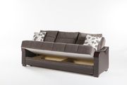 Drastic contemporary two-toned brown storage sofa additional photo 3 of 4