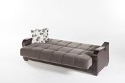 Drastic contemporary two-toned brown storage sofa additional photo 4 of 4