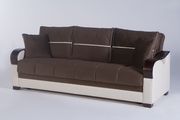 Modern coffee brown / beige sofa bed with storage by Istikbal additional picture 2