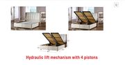 Cream storage modern bed w/ platform by Istikbal additional picture 2