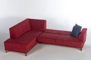 Storage / convertible sectional in red fabric by Istikbal additional picture 2