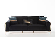 Exclusive desing gold trim black finish low profile sofa by Istikbal additional picture 7