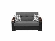 Gray / black two toned sleeper / storage sofa by Istikbal additional picture 5