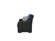Blue / black two toned sleeper / storage sofa by Istikbal additional picture 18