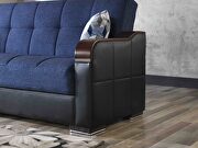 Blue / black two toned sleeper / storage sofa by Istikbal additional picture 4