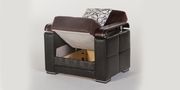 Modern dark chocolate fabric storage chair by Istikbal additional picture 2