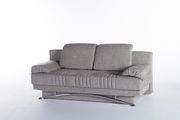 Gray fabric storage queen size sofa bed additional photo 2 of 4