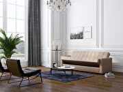 Versatile sofa / sofa bed in brown fabric by Istikbal additional picture 5