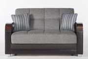 Gray chenille fabric storage sofa w/ bed ability by Istikbal additional picture 3