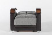 Gray chenille fabric storage chair w/ bed ability by Istikbal additional picture 3