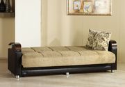 Fulya brown micro suede storage sofa w/ bed ability additional photo 4 of 4