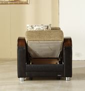 Fulya brown micro suede storage chair by Istikbal additional picture 2