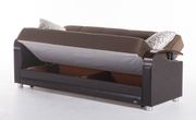 Naomi brown micro suede storage sofa w/ bed ability additional photo 5 of 5