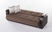 Naomi brown micro suede storage sofa w/ bed ability by Istikbal additional picture 6