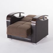 Naomi brown micro suede storage chair by Istikbal additional picture 3