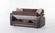 Naomi brown micro suede storage loveseat by Istikbal additional picture 2