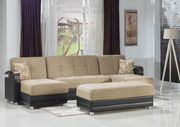 Modular two-toned 3pcs sectional in fulya brown by Istikbal additional picture 4