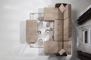 Modular two-toned 3pcs sectional in fulya brown additional photo 5 of 7