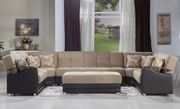 Modular two-toned 5pcs sectional in fulya brown additional photo 2 of 5