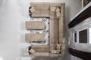 Modular two-toned 5pcs sectional in fulya brown additional photo 5 of 5