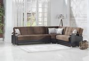 Modular two-toned 3pcs sectional in naomi brown by Istikbal additional picture 3