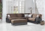 Modular two-toned 3pcs sectional in naomi brown by Istikbal additional picture 4