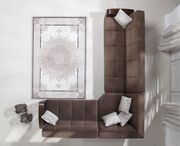 Modular two-toned 3pcs sectional in naomi brown by Istikbal additional picture 8