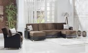 Modular two-toned 3pcs sectional in naomi brown by Istikbal additional picture 2